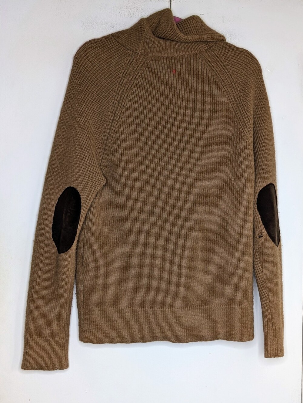 Apolis •  Men's Cardigan Sweater w/ elbow patches HOLES - Picture 2 of 5